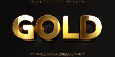 Altın metin efekti, düzenlenebilir lüks ve zarif metin biçimi