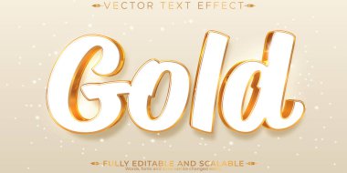 Altın metin efekti, düzenlenebilir zarif ve zengin metin biçimi