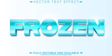 Buz metin efekti, düzenlenebilir buzdağı ve kar metni biçimi