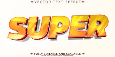 Süper sosyal medya afişi ve metin efekti, düzenlenebilir modern 