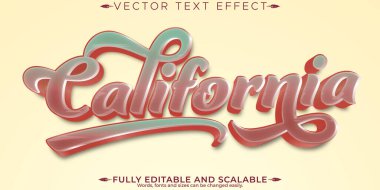 Retro klasik metin efekti, düzenlenebilir 70 'ler ve 80' ler metin biçimi