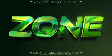 Bölge metalik metin efekti, düzenlenebilir etki ve oyun filmi metinleri