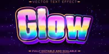 Parlak metin efekti, düzenlenebilir parlak ve neon metin biçimi