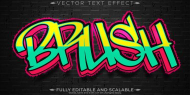 Graffiti metin efekti, düzenlenebilir sprey ve sokak metni tarzı