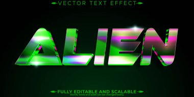 Uzaylı metalik metin efekti, düzenlenebilir korkunç ve şeytani metin tarzı