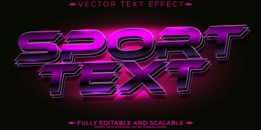 Spor parlak metin efekti, düzenlenebilir stil ve spor metni tarzı