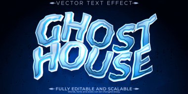 Hayalet ev metin efekti, düzenlenebilir vintage ve korkutucu metin biçimi