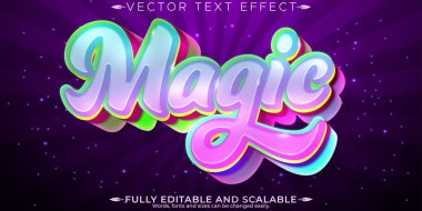 Sihirli metin efekti, düzenlenebilir büyü ve kişiselleştirilebilir efekt