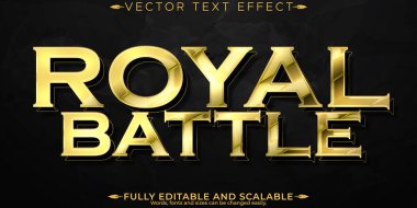 Kraliyet metin efekti, düzenlenebilir lüks ve zarif metin biçimi