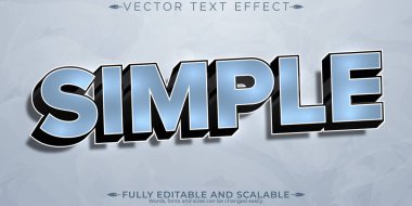 Düzenlenebilir basit metin efekti, düzenlenebilir modern ve poster metni ahırı