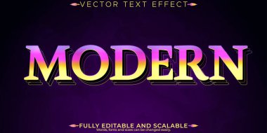 Moda metni efekti, düzenlenebilir modern ve poster tarzı