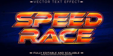 Hızlı yarış metin efekti, düzenlenebilir hızlı ve spor metin biçimi