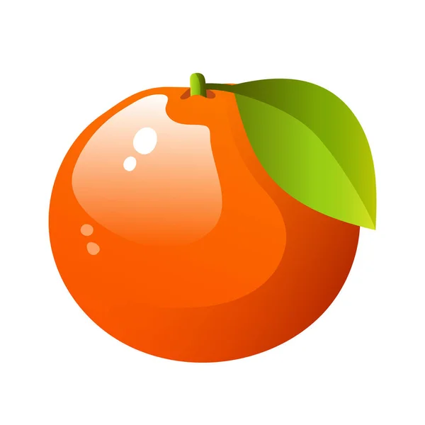 オレンジだ 漫画オレンジ 白い背景に隔離されたベクトルクリップ — ストックベクタ
