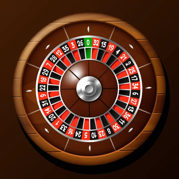 Roulette Wheel Casino Roulette Wheel Vector Clipart Isolated White Background — Stock Vector