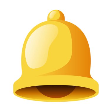 Sarı ya da altın çan. Vektör çizgi film zirvesi.