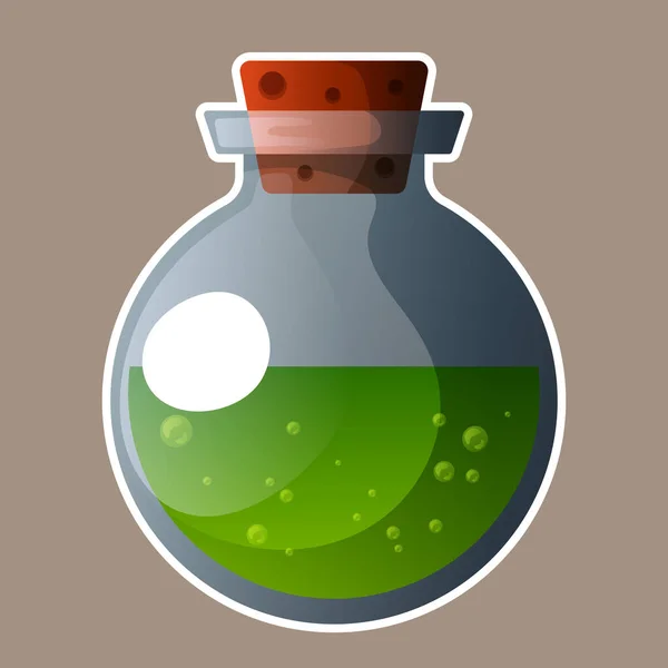 玛娜瓶药瓶 健康或玛瑙的灵丹妙药视频游戏的图标 病媒群 — 图库矢量图片