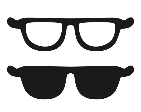 Óculos Ícone Plano Vetorial Clipart Isolado Fundo Branco — Vetor de Stock