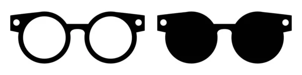 Gläser Vektor Flaches Symbol Clipart Isoliert Auf Weißem Hintergrund — Stockvektor