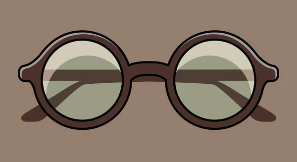 Brýle Vektorová Plochá Ikona Klient Izolovaný Šedém Pozadí — Stockový vektor