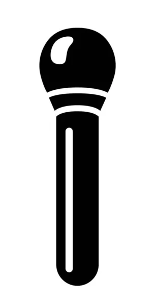 Microphone Microphones Icône Noire Clipart Vectoriel Isolé Sur Fond Blanc — Image vectorielle