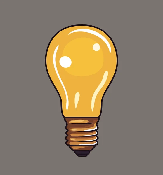 Lightbulb Vector Clipart Vector Illustration Isolated Colored Background — Stock Vector