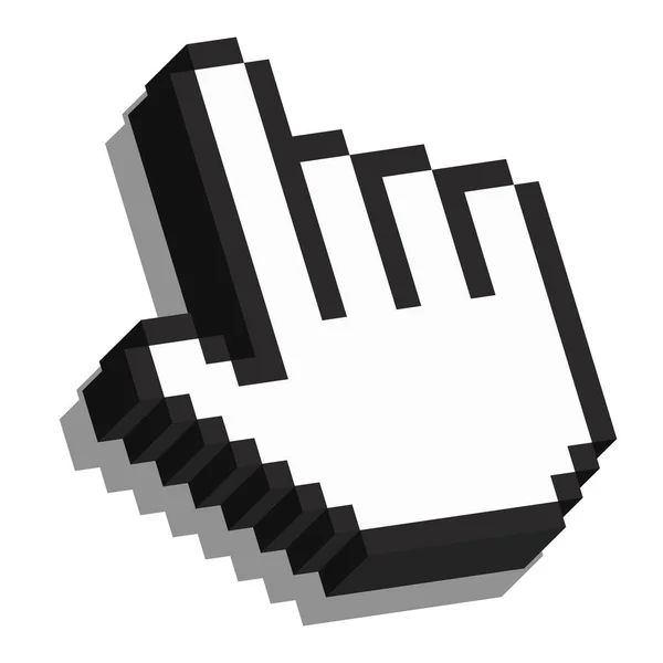 Pixel Muiscursor Muishandcursor Computer Muisklik Cursor Vector Clipart — Stockvector