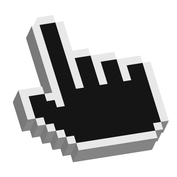 Pixel Δρομέας Του Ποντικιού Δρομέας Χεριών Ποντικιού Υπολογιστής Ποντίκι Κλικ — Διανυσματικό Αρχείο