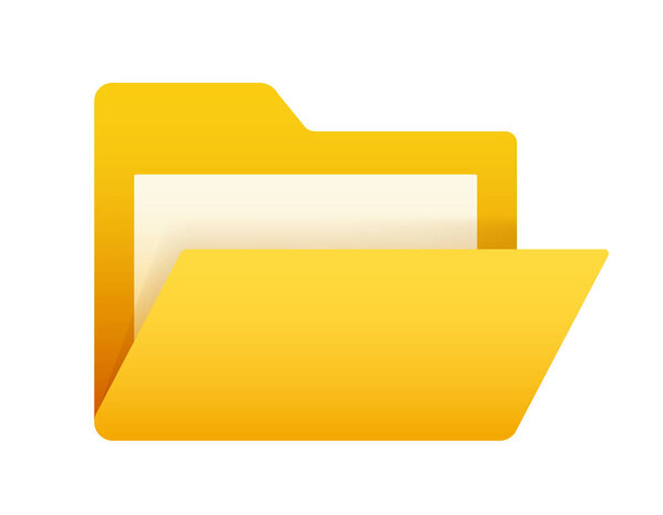 Folder icon. Vector clipart isolated on white background.