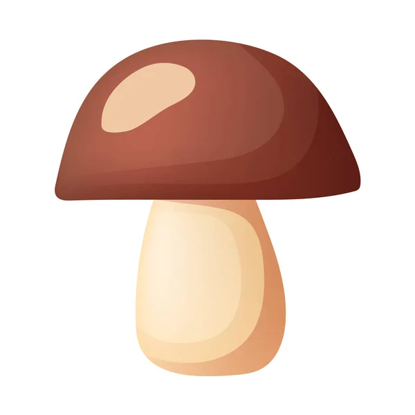 Ícone Cogumelos Cogumelo Dos Desenhos Animados Isolado Fundo Branco —  Vetores de Stock