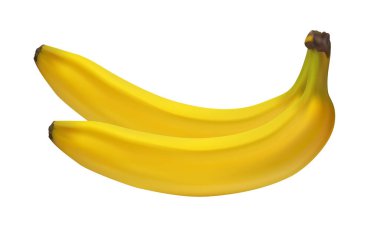 Bunch of bananas. Vector clipart isolated on white background.	