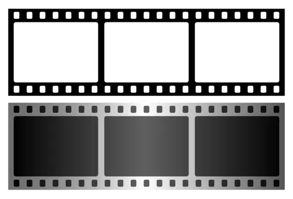 Een Film Filmstrip Vector Zwarte Clipart Geïsoleerd Witte Achtergrond Rechtenvrije Stockillustraties