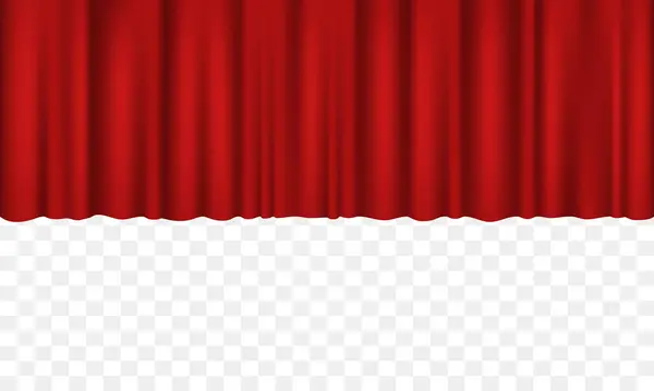 Kırmızı perdeler. Vektör illüstrasyonu.