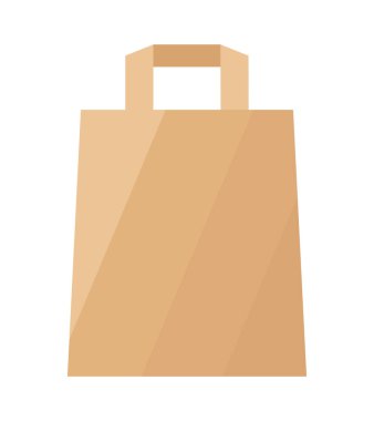 Yiyecek için kese kağıdı. Beyaz arkaplanda vektör ortamı izole edildi.