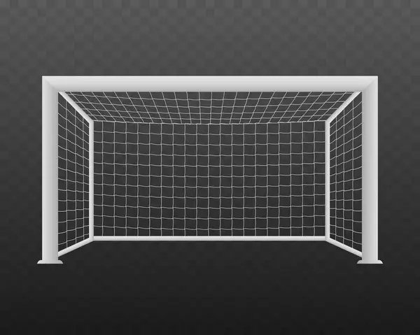 Kale direkleri. Koyu şeffaf bir arkaplanda beyaz futbol golleri. 