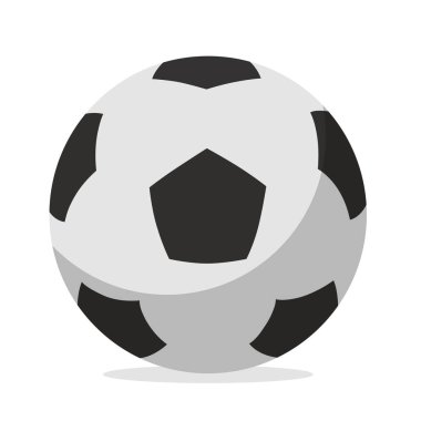 Futbol topu. Beyaz arkaplan üzerinde vektör düz clipart izole.