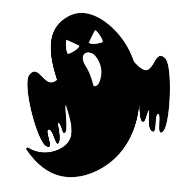 Hayalet. Beyaz arkaplanda vektör ortamı izole edildi.