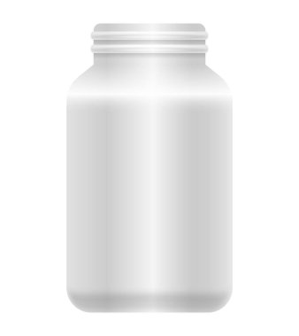 Cam kavanozlar. Beyaz arkaplanda vektör ortamı izole edildi.