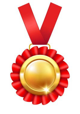 Gold medal. Medal for awarding. Vector clipart. clipart