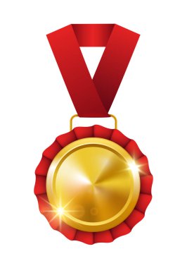 Gold medal. Medal for awarding. Vector clipart. clipart