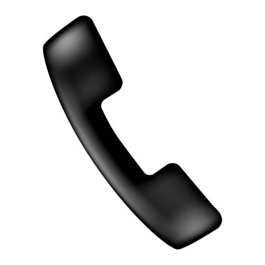 Telefon ahizesi. Beyaz arkaplanda izole edilmiş vektör 3B ortamı.