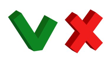 Simgeyi işaretle ve işaretle. Beyaz arkaplanda vektör ortamı izole edildi.