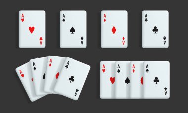 Kağıt oynuyorum. Kart meraklısı, claymorfizm tarzında. Vektör ortamı.