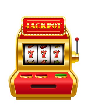 Kumar makinesi. Beyaz arkaplanda izole edilmiş vektör 3d illüstrasyon.