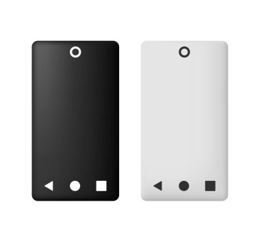 Akıllı telefon ikonu. Gri ve siyah simgeler. Beyaz arkaplanda izole edilmiş vektör klip sanatı.