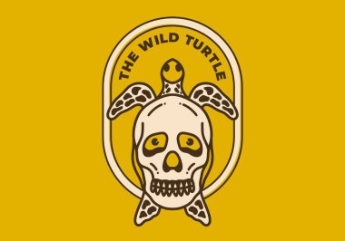 Vahşi bir kaplumbağanın klasik sanat tasarımı