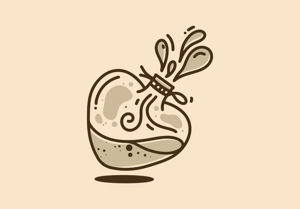 Урожай Мистецтво Ілюстрація Дизайн Пляшки Серця — стоковий вектор