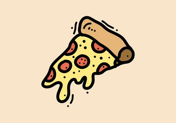 披萨片手绘图解设计 — 图库矢量图片