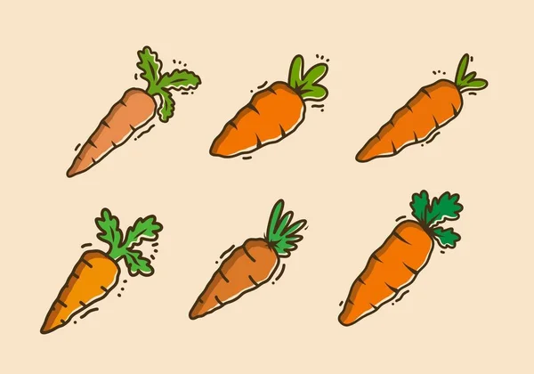 Иллюстрационный Рисунок Апельсиновой Морковки — стоковый вектор