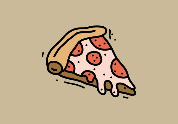 披萨片手绘图解设计 — 图库矢量图片