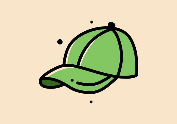 Зеленый Цвет Иллюстрации Дизайн Спортивной Крышки — стоковый вектор